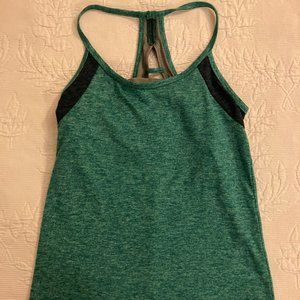 Patagonia Heathered Blue  green Ribbed Racer Back Tank Top Size S